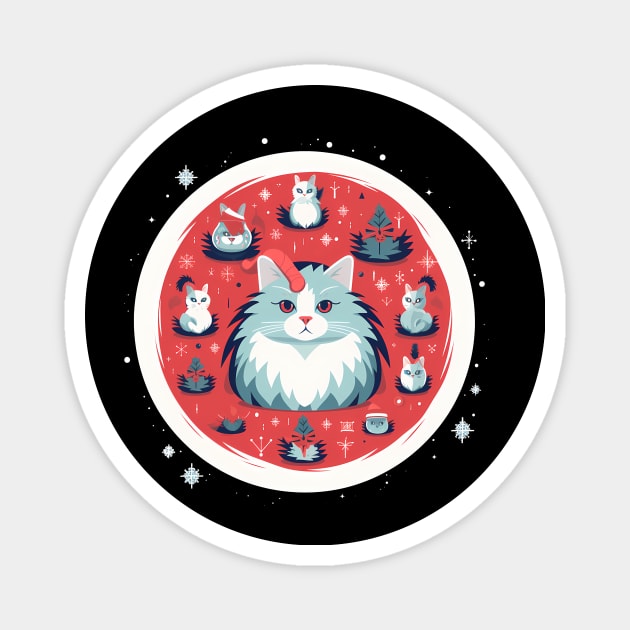 Norwegain Forest Cat  Xmas, Love Cats Magnet by logiamerch